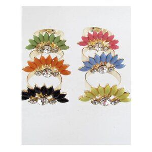 Faux stone adjustable ring